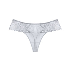 Botanique gray embroidered tanga