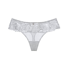 Botanique gray embroidered tanga