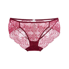 Delicate flowers burgundy lace hipster