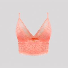 Adorable ballerine longue en dentelle transparente triangle bralette